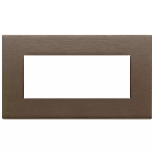 Vimar - 22649.12 - Plate 5M BS metal brushed dark bronze