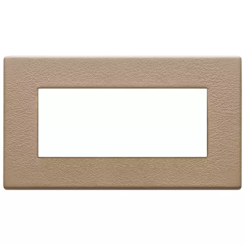 Vimar - 22649.21 - Plate 5M BS leather Savannah