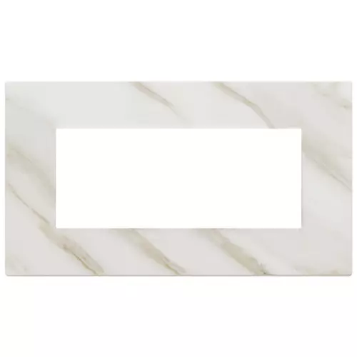 Vimar - 22649.51 - Placca 5M BS bianco Calacatta