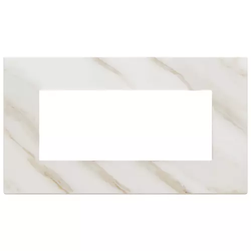 Vimar - 22649.51 - Πλαίσιο 5 MBS Gres λευκό Calacatta