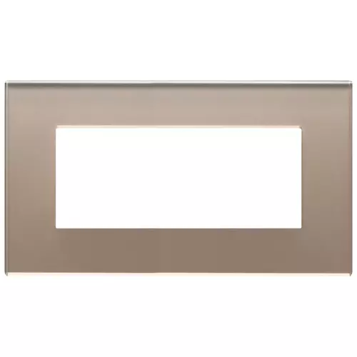 Vimar - 22649.77 - Plate 5M BS mirror glass opal brown