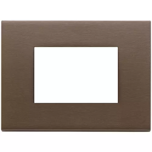 Vimar - 22653.12 - Plate 3M metal brushed dark bronze