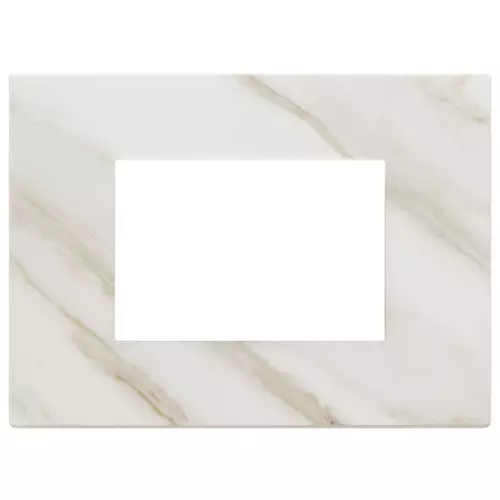 Vimar - 22653.51 - Plate 3M marbl.stoneware white Calacatta