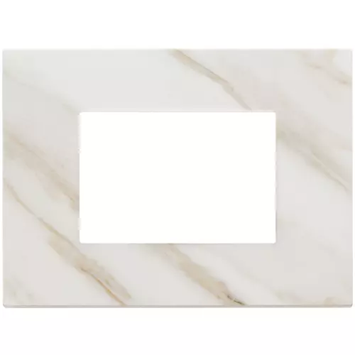 Vimar - 22653.51 - Plate 3M marbl.stoneware white Calacatta