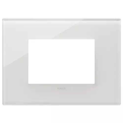 Vimar - 22653.71 - Placa 3M cristal blanco leche