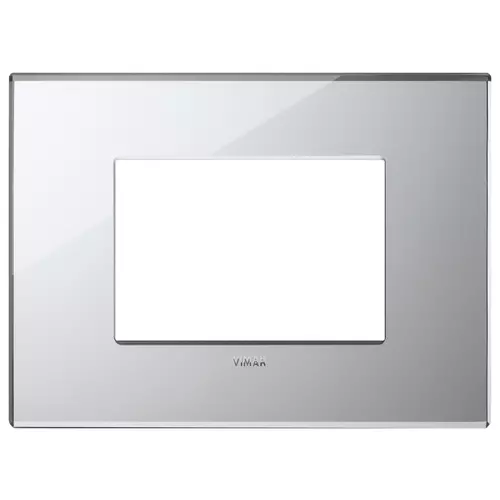 Vimar - 22653.75 - Plate 3M mirror glass ice silver