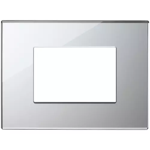 Vimar - 22653.75 - Plate 3M mirror glass ice silver