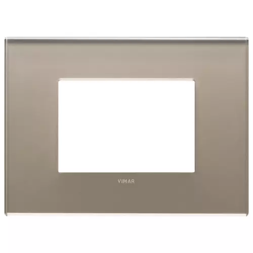 Vimar - 22653.77 - Plate 3M mirror glass opal brown