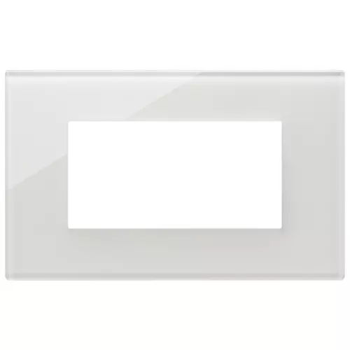 Vimar - 22654.71 - Placa 4M cristal blanco leche