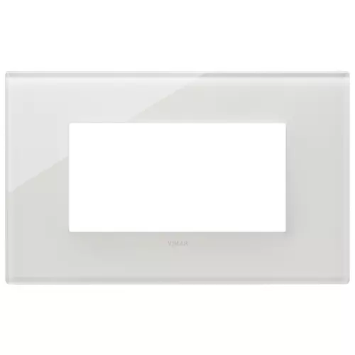 Vimar - 22654.71 - Plaque 4M verre blanc velouté