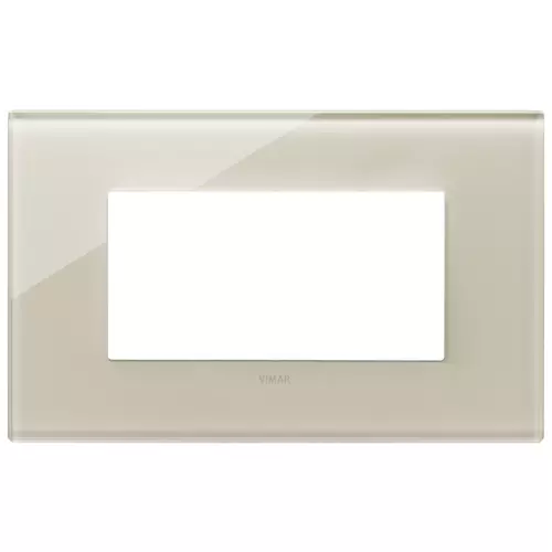 Vimar - 22654.72 - Plate 4M glass Canvas white