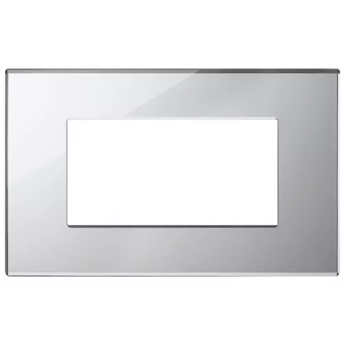 Vimar - 22654.75 - Placa 4M cristal espejo plata hielo