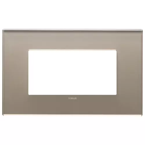 Vimar - 22654.77 - Plate 4M mirror glass opal brown