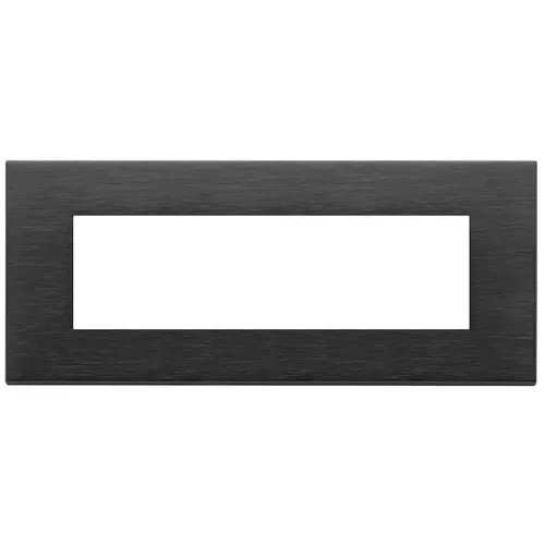Vimar - 22657.13 - Placa 7M metal negro cepillado