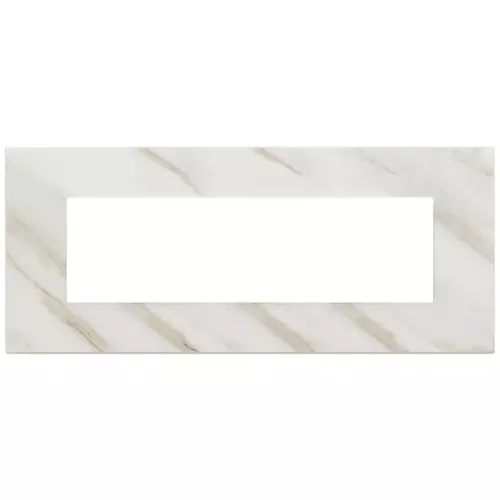 Vimar - 22657.51 - Placca 7M bianco Calacatta