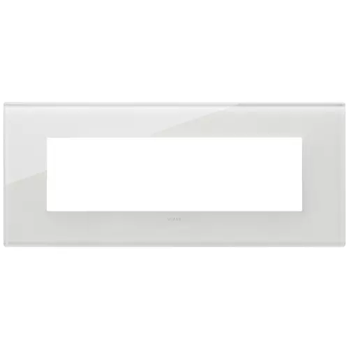 Vimar - 22657.71 - Plaque 7M verre blanc velouté