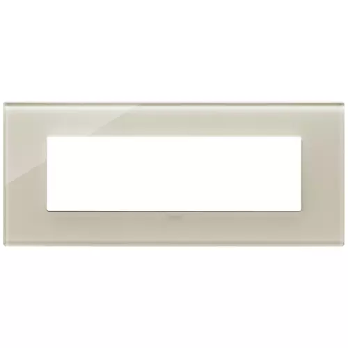 Vimar - 22657.72 - Plaque 7M verre blanc Canvas