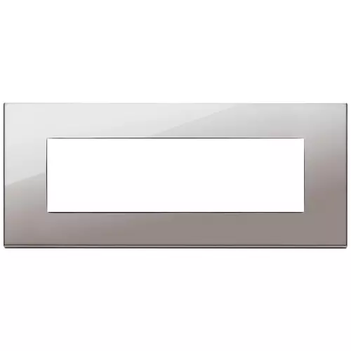 Vimar - 22657.83 - Placa 7M metal cromo negro