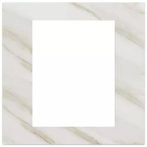 Vimar - 22668.51 - Plate 8M marbl.stoneware white Calacatta