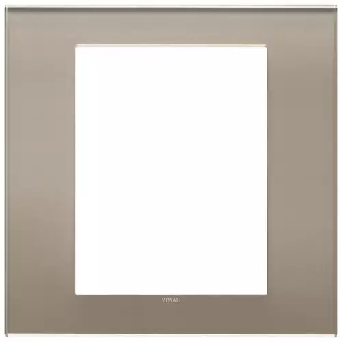 Vimar - 22668.77 - Placa 8M cristal espejo marrón ópalo