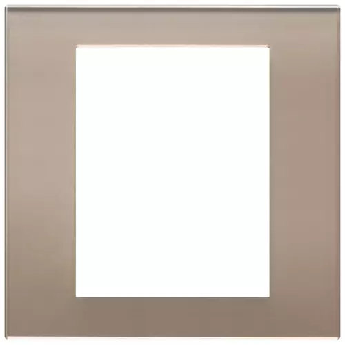 Vimar - 22668.77 - Placa 8M cristal espejo marrón ópalo