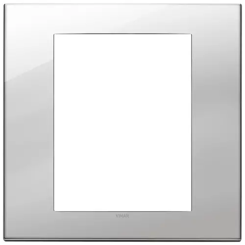 Vimar - 22668.81 - Plaque 8M métal nickel