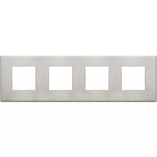 Vimar - 22669.11 - Plate 8M(2+2+2+2)x71mm met.brushednickel