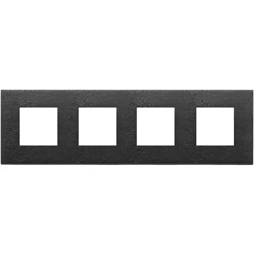 Vimar - 22669.13 - Plate 8M(2+2+2+2)x71mm met.brushed black