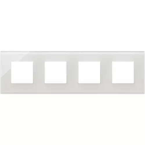 Vimar - 22669.71 - Plate 8M (2+2+2+2)71mm glass milky white