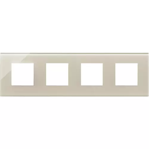 Vimar - 22669.72 - Plate8M (2+2+2+2)71mm glass Canvas white