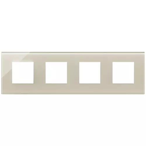 Vimar - 22669.72 - Plate8M (2+2+2+2)71mm glass Canvas white