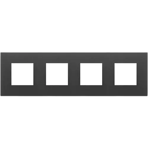 Vimar - 22669.73 - Plate 8M (2+2+2+2)71mm glass satin black