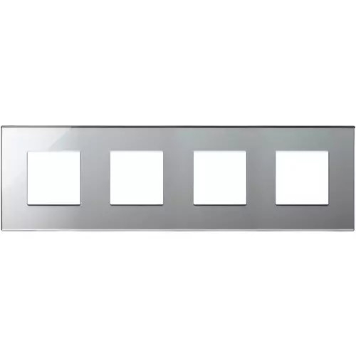 Vimar - 22669.75 - Placa  8M (2+2+2+2)x71 crist.plata hielo