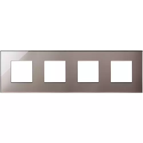 Vimar - 22669.76 - Plate8M (2+2+2+2)71mm glass shiny bronze