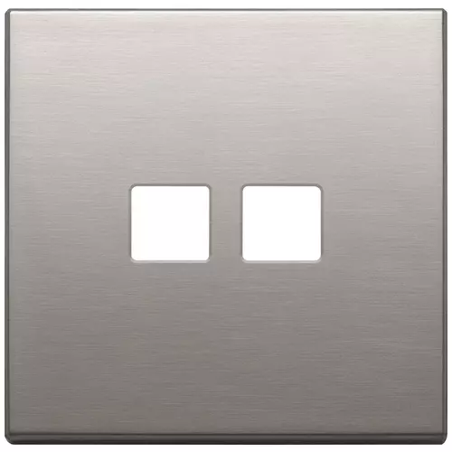 Vimar - 22682.2.11 - Plate 2Mx2 Flat brushed nickel