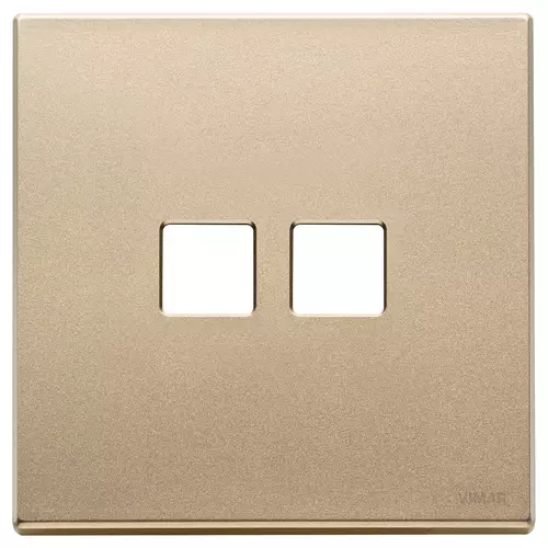 Vimar - 22682.2.88 - Plate 2Mx2 Flat satin gold