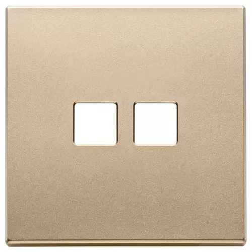 Vimar - 22682.2.88 - Plate 2Mx2 Flat satin gold