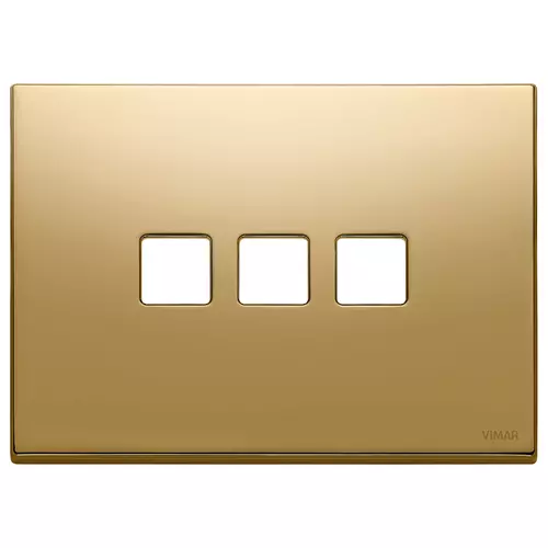 Vimar - 22683.3.82 - Plate 3Mx3 Flat gold