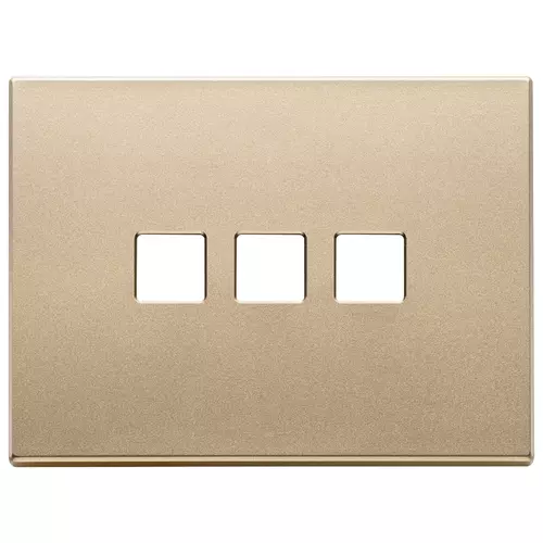 Vimar - 22683.3.88 - Plate 3Mx3 Flat satin gold