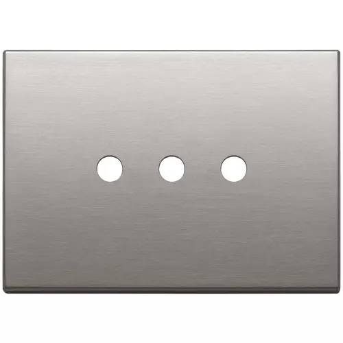Vimar - 22683.RN.3.11 - Plate 3Mx3 Tondo brushed nickel