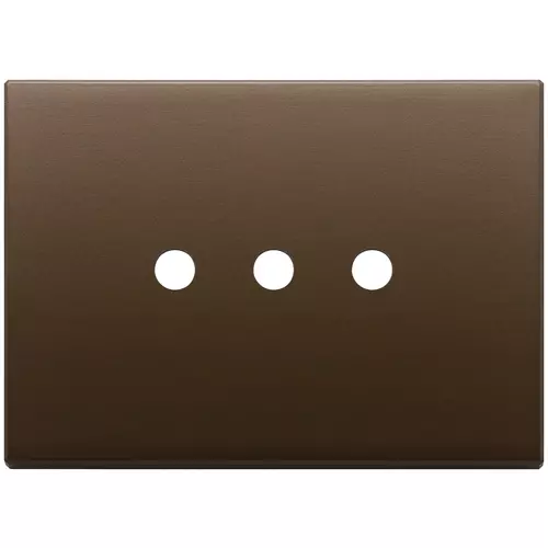 Vimar - 22683.RN.3.12 - Plate 3Mx3 Tondo brushed dark bronze