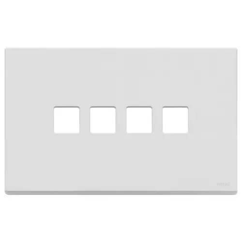 Vimar - 22684.4.01 - Plaque 4Mx4 Flat blanc mat