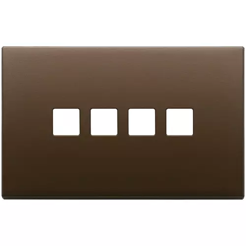 Vimar - 22684.4.12 - Plate 4Mx4 Flat brushed dark bronze