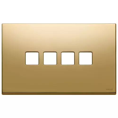 Vimar - 22684.4.82 - Plate 4Mx4 Flat gold