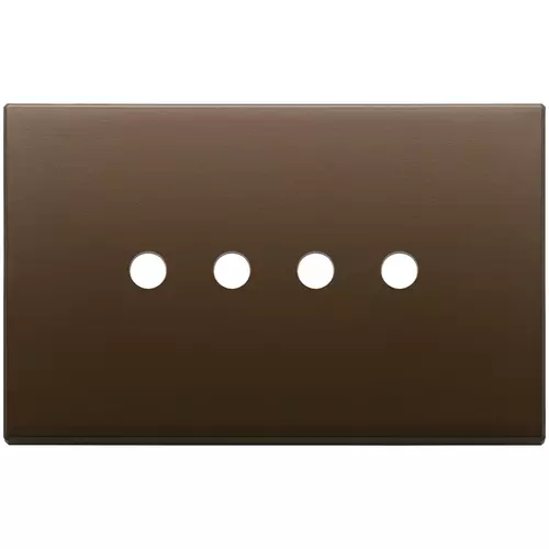 Vimar - 22684.RN.4.12 - Placa 4Mx4 Tondo bronce cepillado