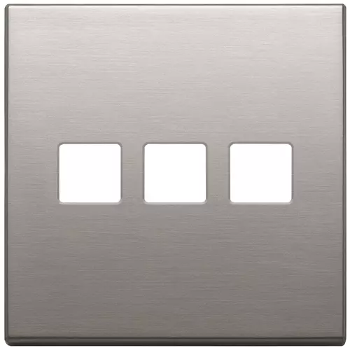 Vimar - 22685.3.11 - Plate 3Mx3 BS Flat brushed nickel