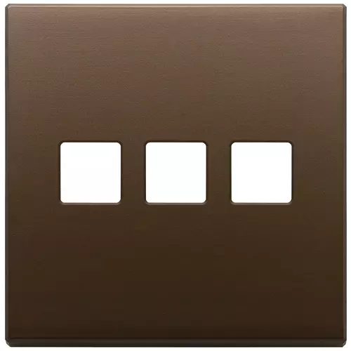 Vimar - 22685.3.12 - Plate 3Mx3 BS Flat brushed dark bronze