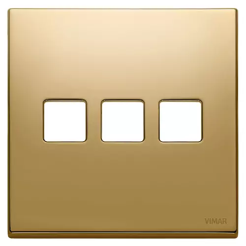 Vimar - 22685.3.82 - Plate 3Mx3 BS Flat gold