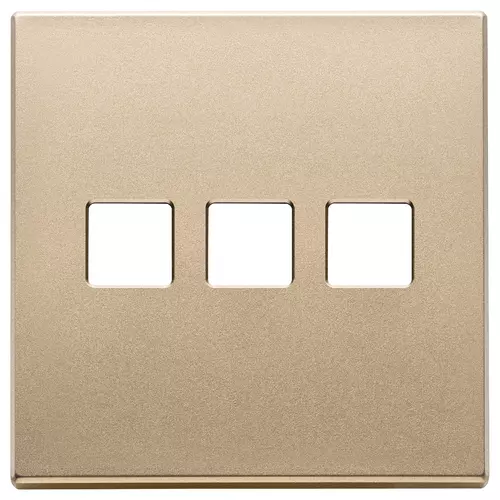 Vimar - 22685.3.88 - Plate 3Mx3 BS Flat satin gold