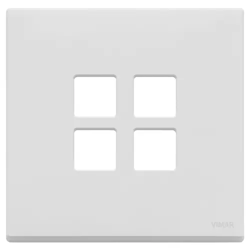 Vimar - 22692.01 - Plate 2Mx4 Flat matt white